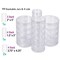 The Beadsmith – Stack Jar 4-Piece Assortment – 2 x 4 Stack, 1 x 5 Stack, 1 x 6 Stack, Pill containers, Empty Pot Jars, refillable Cosmetic containers, Small Plastic Organizers